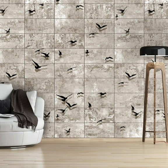 Repeating Wallpaper Roll - Bird Migrations - 32.8'L x 19.7"W