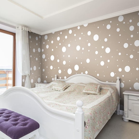 Repeating Wallpaper Roll - Cinnamon Bubbles - 32.8'L x 19.7"W