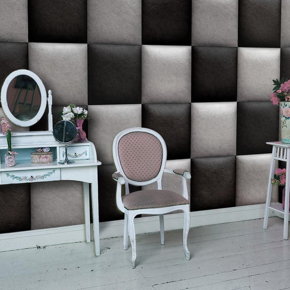 Repeating Wallpaper Roll - Leather Chessboard - 32.8'L x 19.7"W