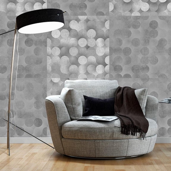 Repeating Wallpaper Roll - Light Grey Rain - 32.8'L x 19.7"W