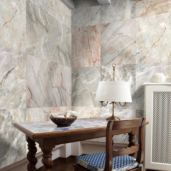 Repeating Wallpaper Roll - Marble Puzzle - 32.8'L x 19.7"W