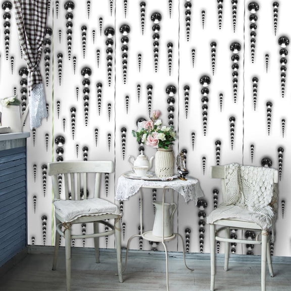 Repeating Wallpaper Roll - Onyx Icicles - 32.8'L x 19.7"W