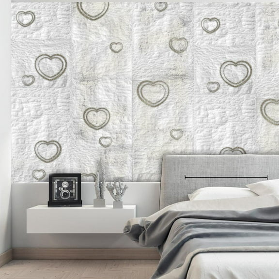 Repeating Wallpaper Roll - Paper Heart - 32.8'L x 19.7"W