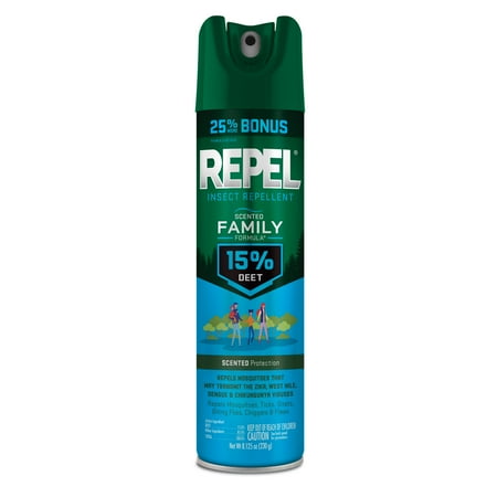 Repel Scented Family Formula Insect and Mosquito Repellent, Bug Spray with 15% DEET, 8.125 Oz