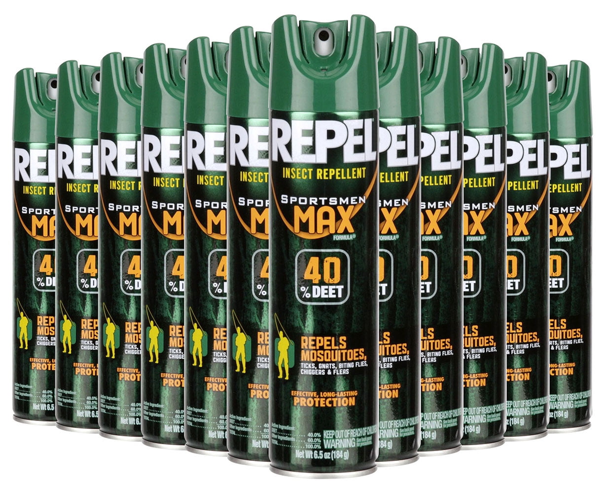 Repel Insect Repellent Sportsmen Max Formula 40 DEET, Aerosol, 6.5Ounce (Pack of 12)