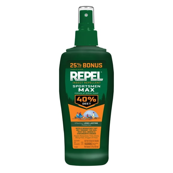 Repel Insect Repellent Sportsmen Max Formula Pump Spray w/ 40% Deet, 7.5 Ounces