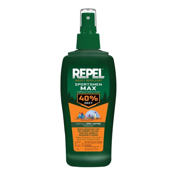 Repel Insect Repellent Sportsmen Max Formula Pump Spray, 40 Percent DEET, 6 Ounce
