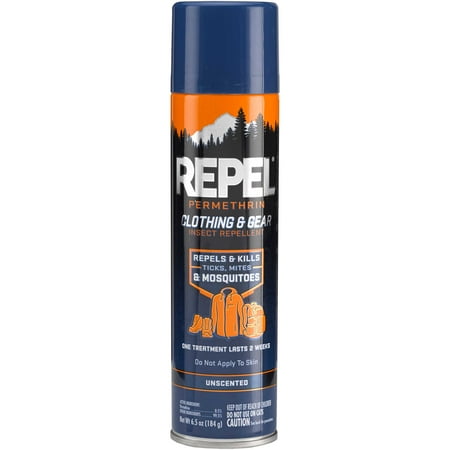 Repel Permethrin Clothing & Gear Insect Repellent, Aerosol, 6.5-Ounce, 6-Pack