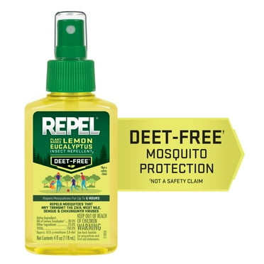 Repel Plant-Based Lemon Eucalyptus Insect Repellent, DEET-Free Pump Spray, 4 Ounces