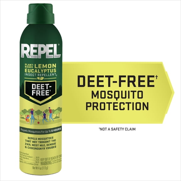 Repel Plant-Based Lemon Eucalyptus Insect and Mosquito Repellent, DEET-Free Bug Spray, 4 oz