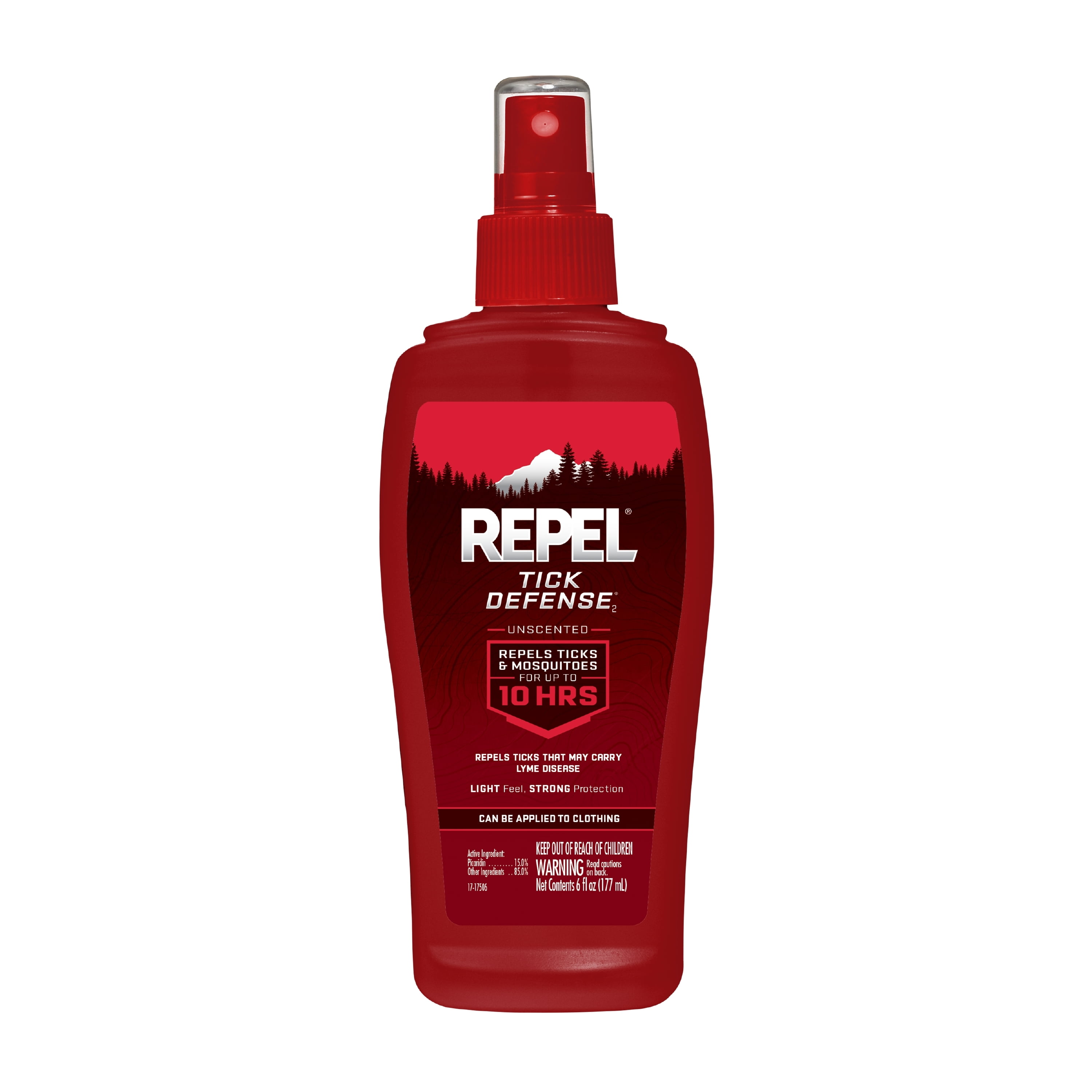 Repel Tick Defense Spray Pump 6 Ounces, Repels Ticks and Mosquitoes for up to 10 Hours