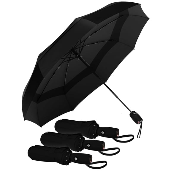 Repel Travel Umbrella in Black - 3 Pack
