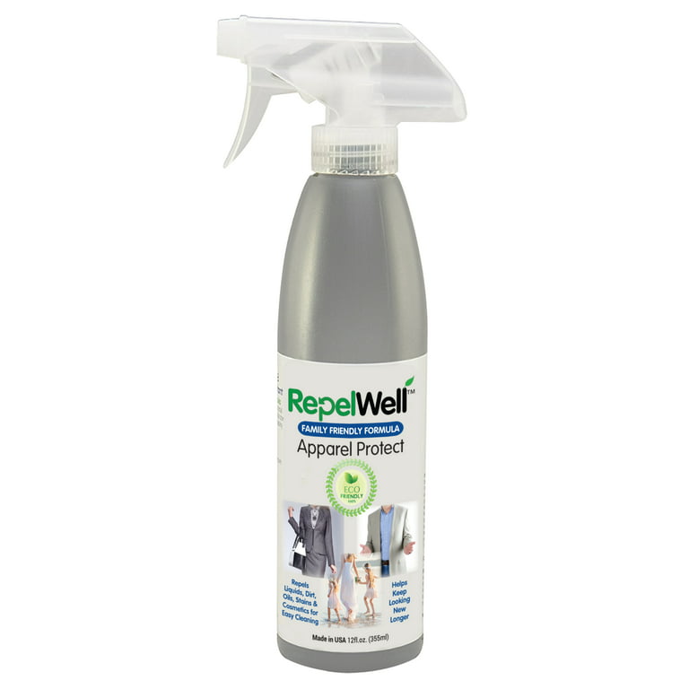 Water & Stain Repellent spray for dyeables fabrics and leather products.