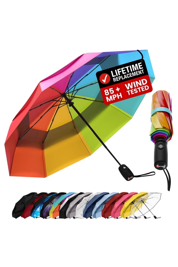 Repel Windproof Travel Umbrella, Auto Open Close Folding Umbrella Wind Tested to 100MPH