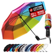 Repel Windproof Travel Umbrella, Auto Open Close Folding Umbrella Wind Tested to 100MPH