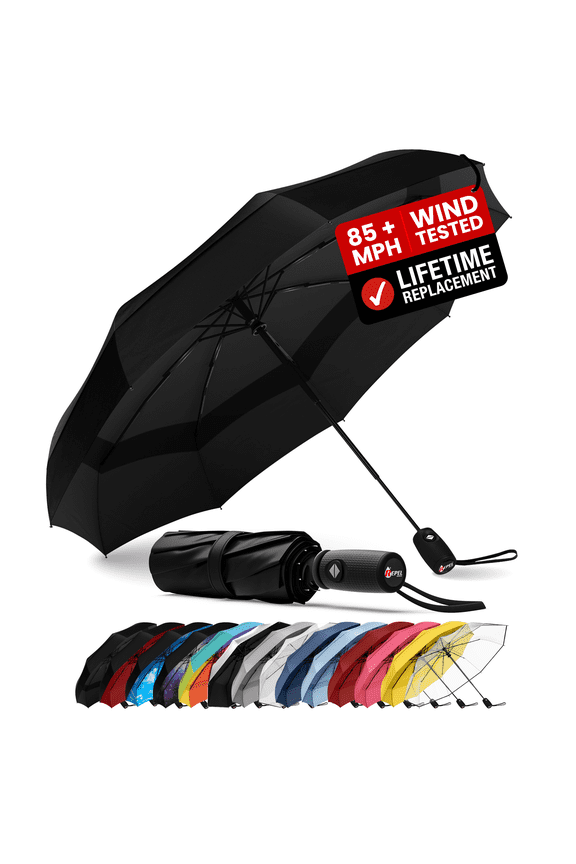 Repel Travel Umbrella Compact Rain & UV Protection, Windproof up to 85 MPH