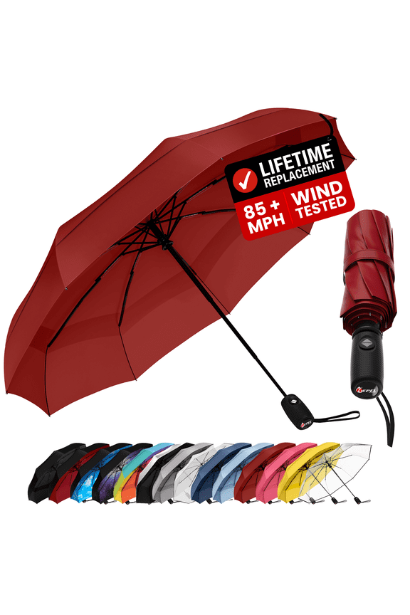 Repel Travel Umbrella Compact Rain & UV Protection, Windproof up to 85 MPH