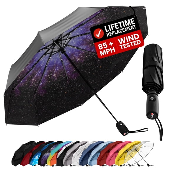 Repel Travel Umbrella Compact Rain & UV Protection, Windproof up to 85 MPH