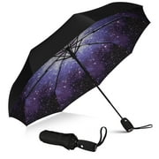 Repel Windproof Travel Umbrella, Teflon Coated Double Vented, Compact, Automatic (Starry Night)