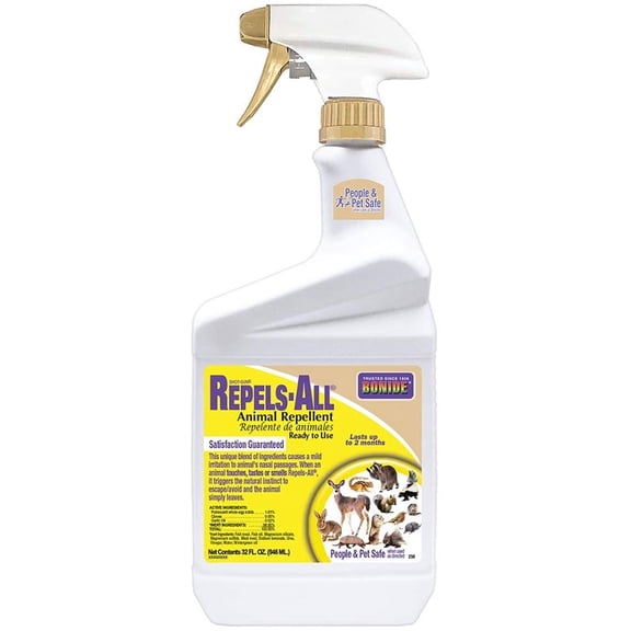 Repels-All Animal Repellent 32 oz Ready-to-Use Spray Outdoor Garden Deer & Rabbit Repellent People & Pet Safe