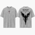 thumbnail image 1 of Repent Christian Graphic T-Shirt, Unisex Faith Angel Wings Tee, 1 of 9