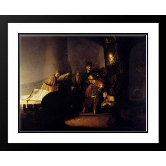 Repentant Judas Returning The Pieces Of Silver 20x23 Framed and Double Matted Art Print by Rembrandt