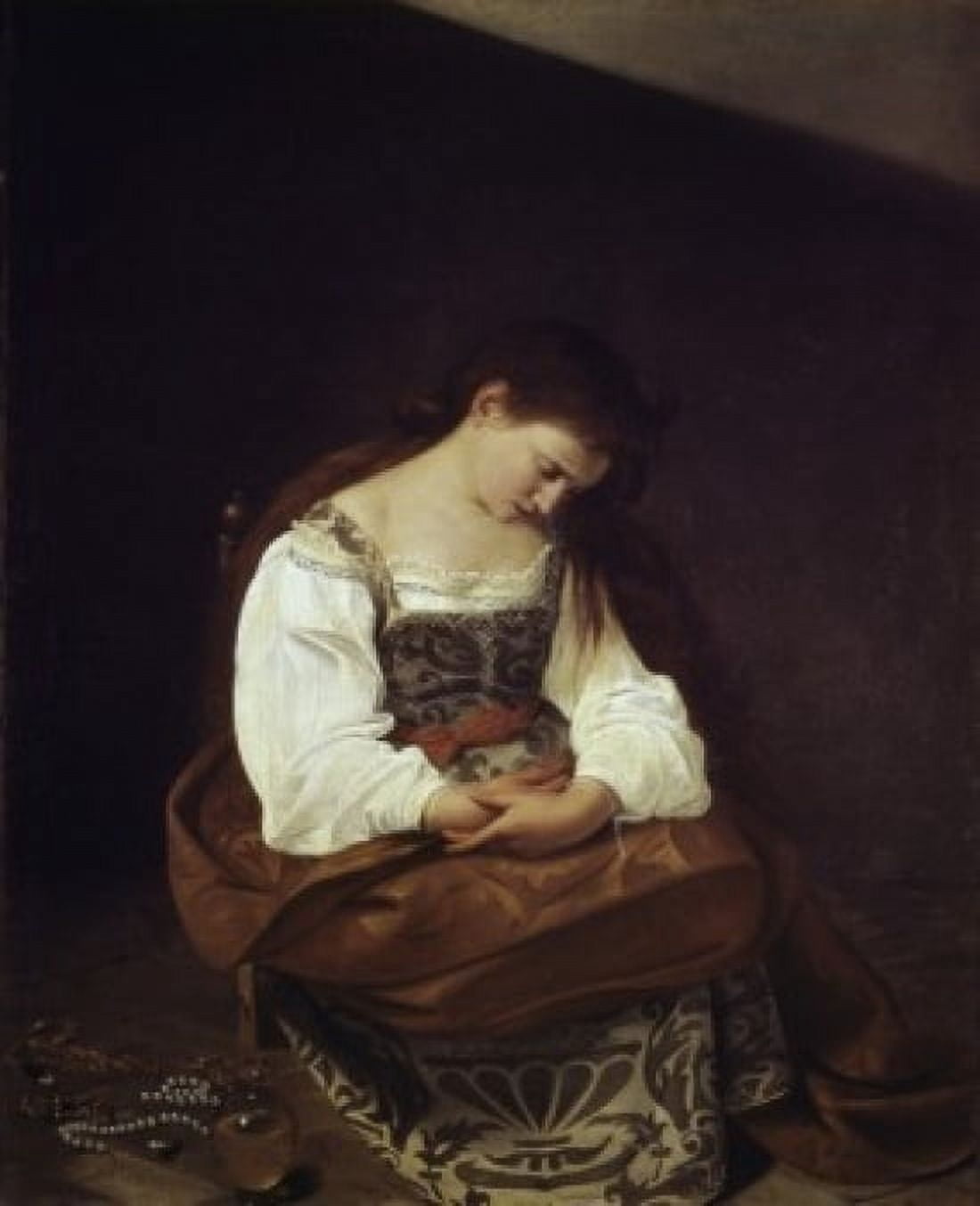 The Repentant Magdalene Michelangelo Merisi da Caravaggio (1571-1610 Italian) Galleria Doria Pamphili Rome Canvas Art - Michelangelo Merisi da Caravaggio (24 x 36)
