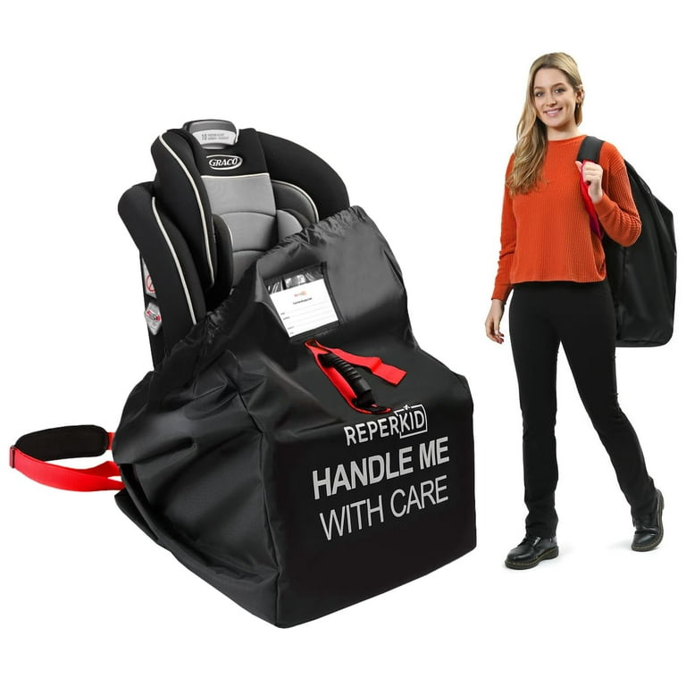 Reperkid Durable Car Seat Travel Bag for Airplane Heavy Duty Large Travel Backpack Water Resistant and Universal Fit Gate Check Bag with Padded Adjustable Carry Straps Walmart