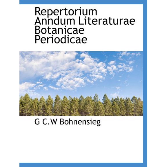 Repertorium Anndum Literaturae Botanicae Periodicae (Paperback)