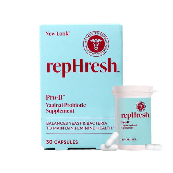 Rephresh Pro-B Probiotic Feminine Supplement 24/7 Protection, 30 ct