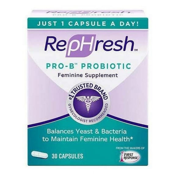 Rephresh Pro-B Probiotic Feminine Supplement Capsules, 30 Ea, 6 Pack
