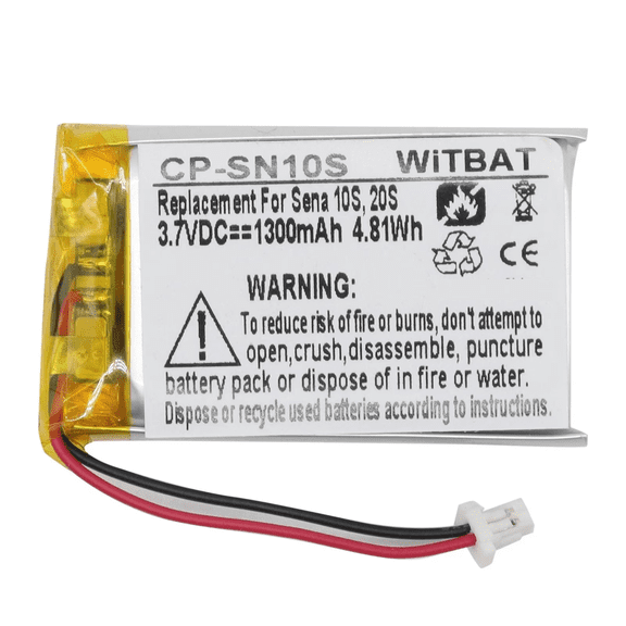 Replace Battery for Sena 10S 20S Motorcycle Bluetooth Headset SN-10S S7A-SP26