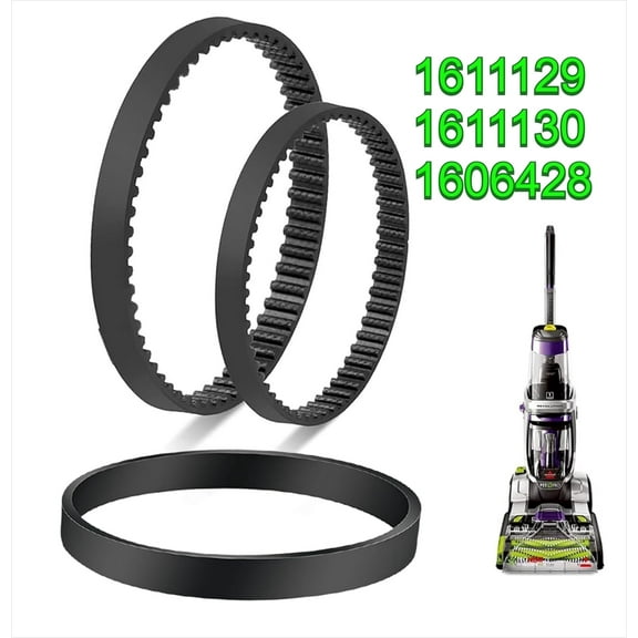 Replacement Belts Set for Bissell ProHeat 2X Revolution Pet Pro Carpet Cleaner 1986, 1964, 2007, 2007P Series, Vacuum Belt Replace Parts 1611129, 1611130 & 1606428