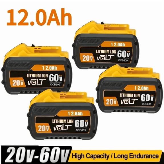 DCB606 20V/60V 12.0Ah Replacement for de walt 60V Battery DCB606 DCB609 DCB612 Lithium-Ion Battery