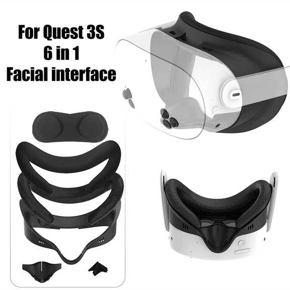 Replace Facial Interface Kit for Meta Quest 3S VR accessories black