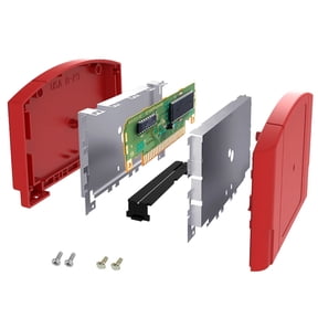 Replace N64 Cartridge Cart Shell Housing Compatible with Nintendo N64 Replacement Case Part Accessories DIY Fix N64, Red