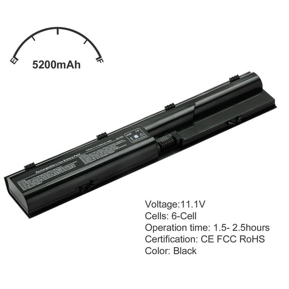 Replace With Spare 633805-001 Battery for HP 4540S 4530S 4440S 4430S 4540S Serie