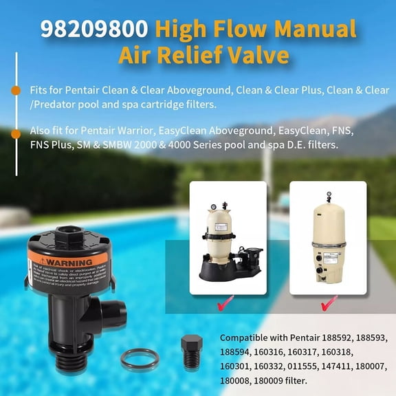 Replace for 98209803 98209800 High Flow Manual Air Relief Valve Replacement
