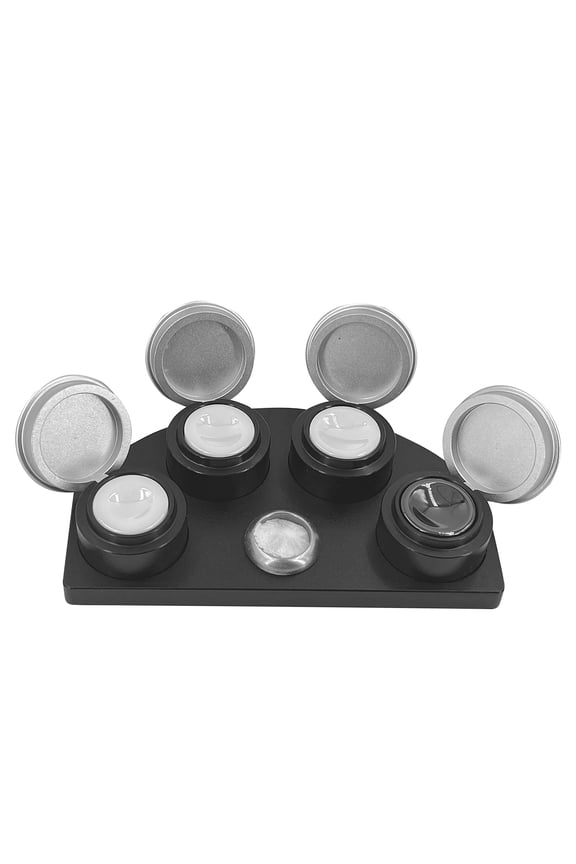 Replaceable Alloy Oil Cup Stand with 4 Ceramics Containers for Watchmaker Watch Repair Watchmaker