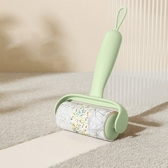Replaceable Hot Melt Adhesive Roller, Portable Lint Remover with Hook, for Clothing Sofa Pet Hair, White Pink Blue Green Yellow