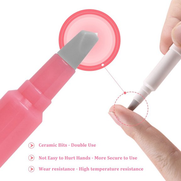 Replaceable Safety Ceramic Blade Head Exchangeable Precision Blade for Ceramic Pen Craft Cutter Light Grey 1.45x0.45cm