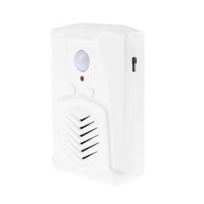 Replaceable Voice Player, Infrared Motion Sensor Activated Welcome Doorbell for Shop Store MP3 Audio Files to Play SpeechSound Player Speaker with USB Cable(White)