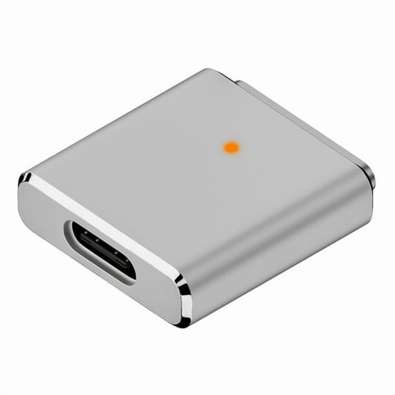 Replaceable for Magsafe3 Adapter Type-C Female to 5pin High Power Output 100w Adapter with Led for /Pro Silver