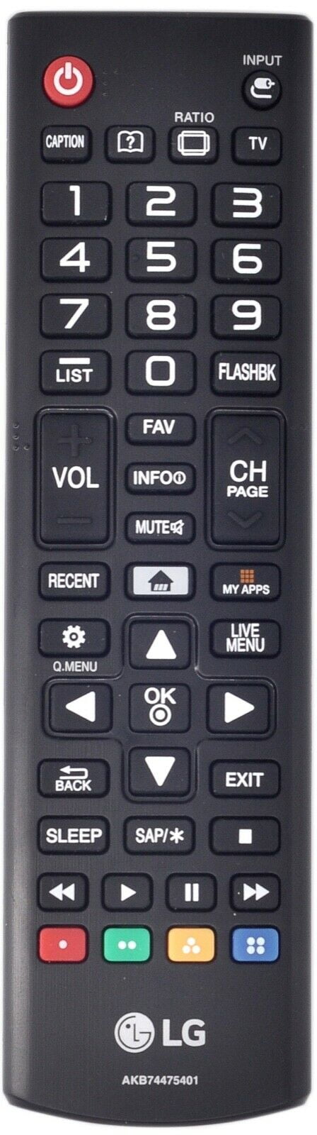Replaced LG AKB74475401 TV Remote Compatible with LG TVs 32LF595B 43LF5900 49UF6900 55UF6450 Walmart