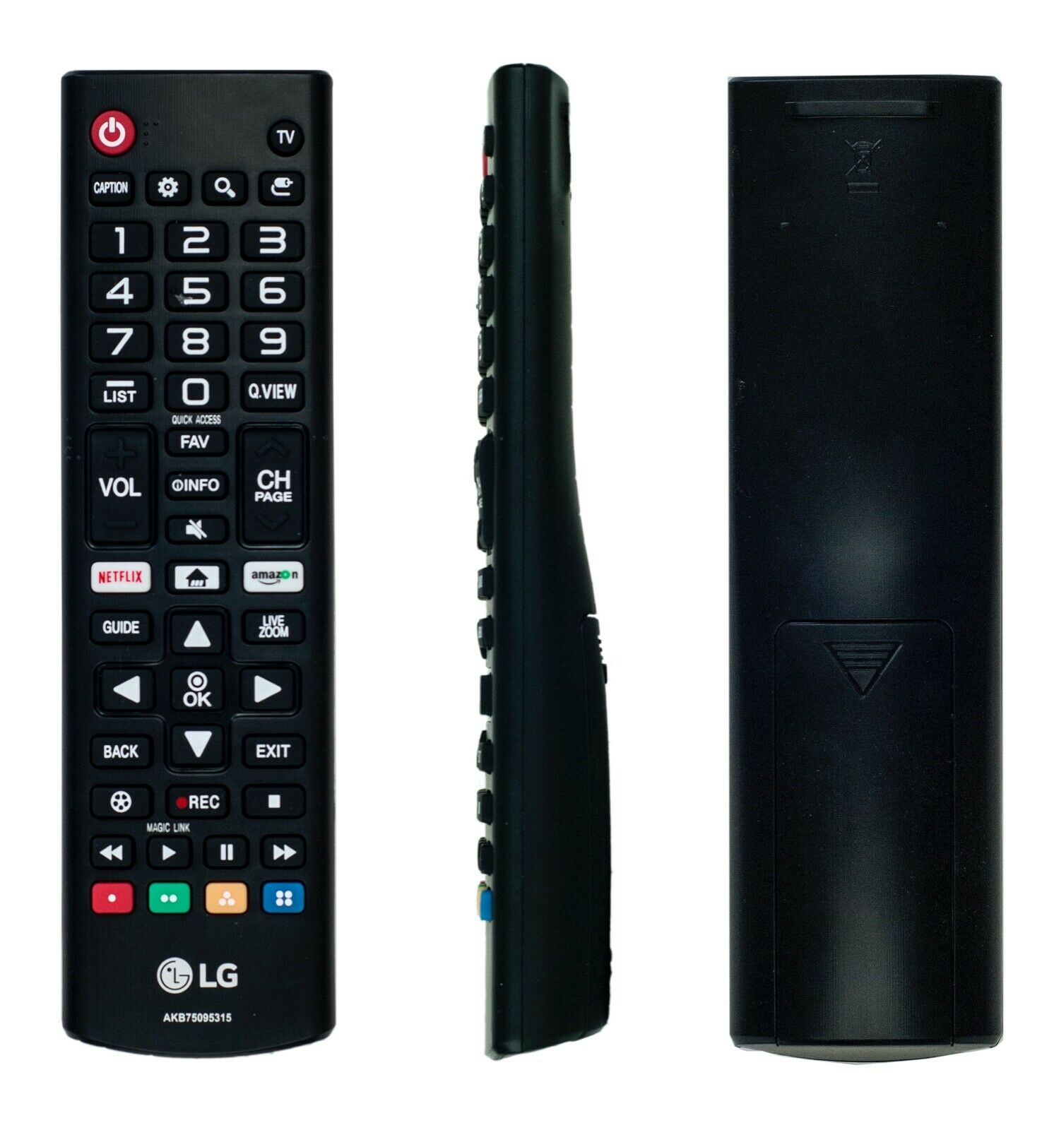 New Replacement Remote For LG TV Models 43LJ5500, 49LJ5500, 55LJ550M - AKB75095307