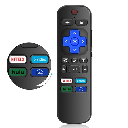 Replacement Remote Control Compatible with Roku TV, for TCL Roku/ for Hisense Roku/ for Onn Roku/ for Sharp Roku (Not for Roku Stick,Box and Players)