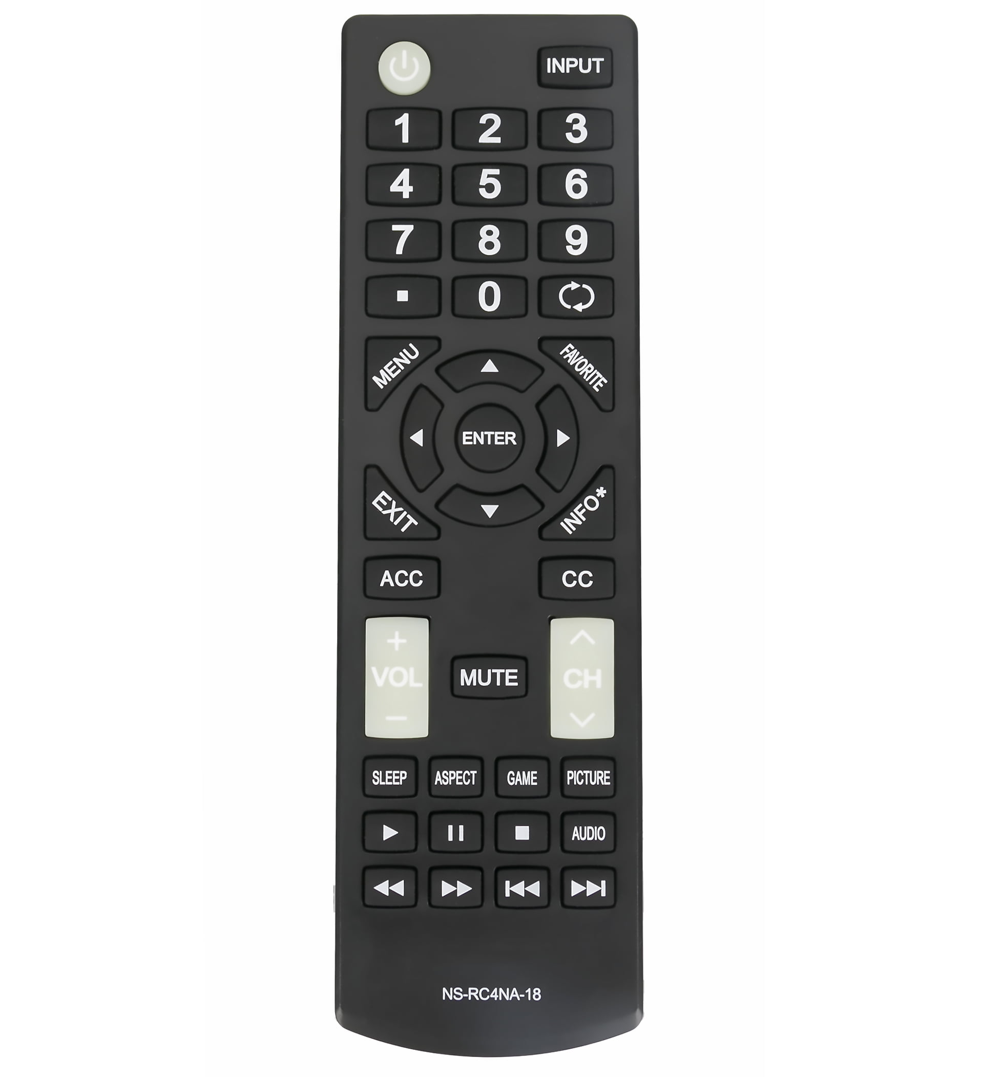 Replaced Remote Fit for Insignia TV NS-32D311MX17 NS-32D311NA17 NS-39D310NA17 NS-40D420MX18 NS-40D420NA18 NS-49D420NA18 NS-50D510MX17 NS-50D510MX19 NS-50D510NA17 NS-50D510NA19 55D420NA18 NS-RC4NA-18