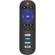 Replaced SANYO Universal Roku TV Remote Control with Netflix Vudu hulu Roku Channel APP Keys Compatible with SANYO Roku TVs
