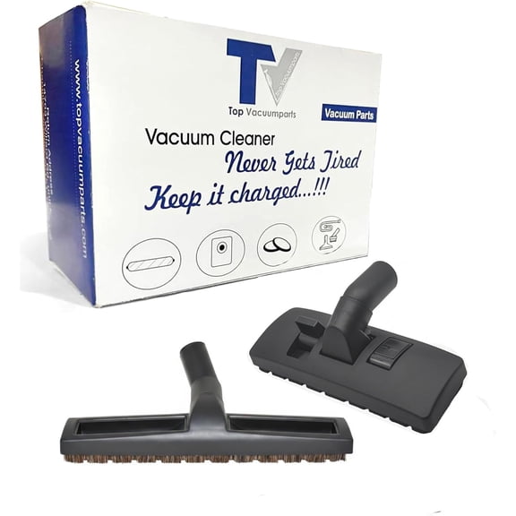 Replacement 1 1/4 Inch Universal Vacuum Swivel Head Hard Floor & Multi-Purpose Floor Nozzle, 1.25 Inch Diameter, Efficient Cleaning On Hard Floors and Carpets, 12 Wide Brush Accessory Kit