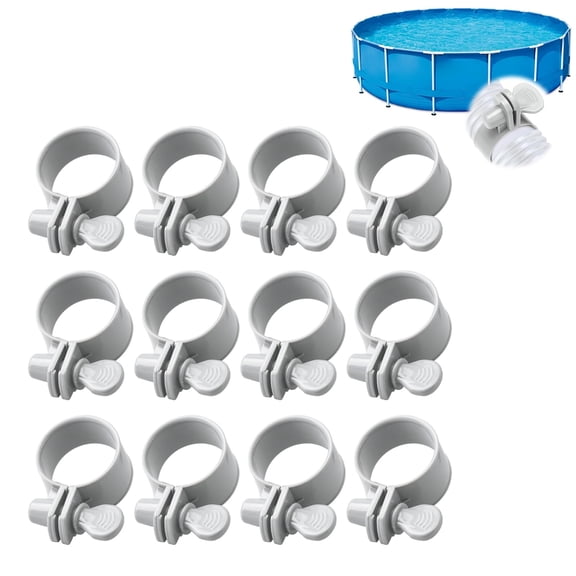 Replacement 1/4 Inch Plastic Hose Clamps for Pool Systems Leak Proof Ground Clamp Durable Pool Repair Supplies （20PCS）